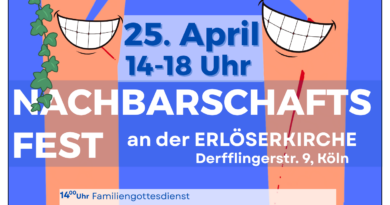 Nachbarschaftsfest an der Erlöserkirche | 25.04.2026 – 14 Uhr – Erlöserkirche Weidenpesch